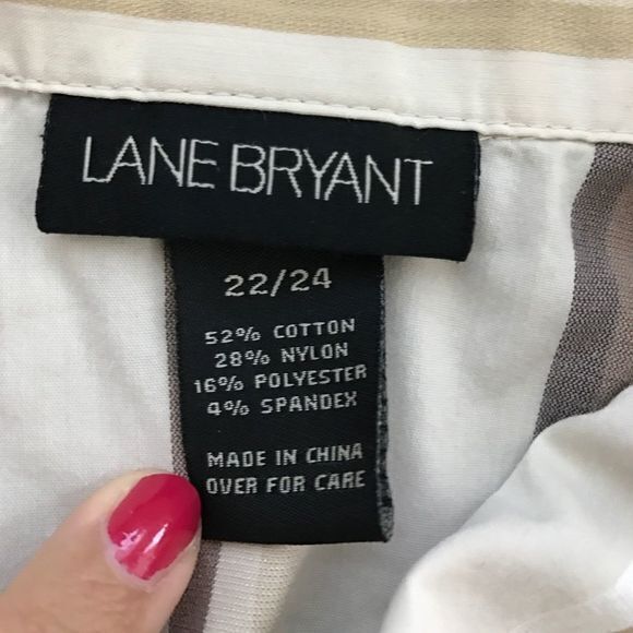 5/$15 Lane Bryant bottom down shirt stripe - Picture 2 of 3